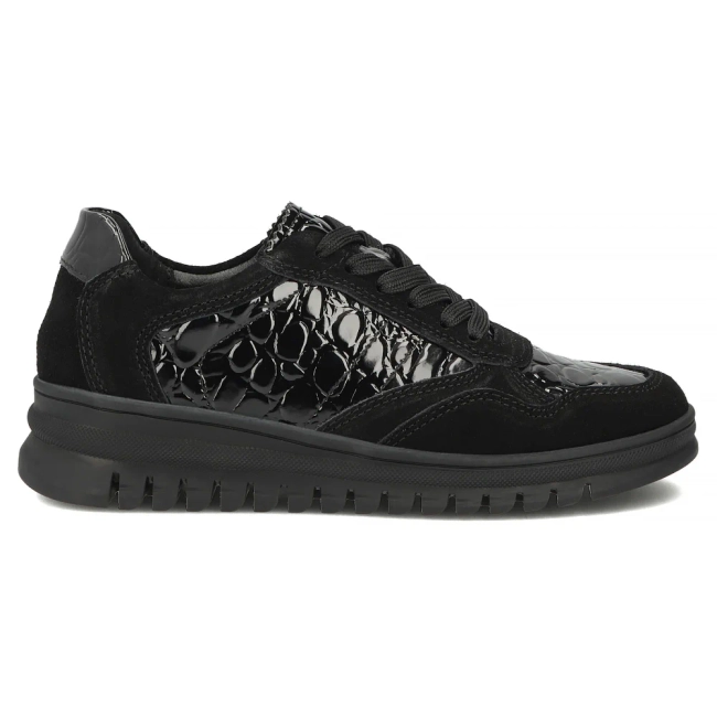 Leather sneakers Filippo DP8103/26 BK black