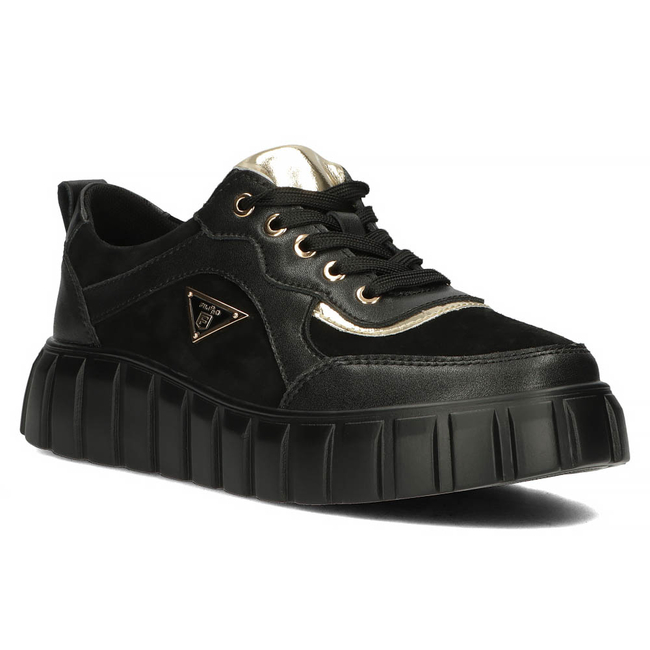 Skórzane sneakersy Filippo DP4533/23 BK czarne