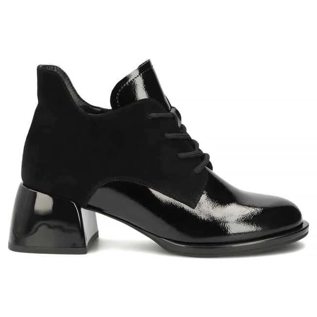 Leather heeled ankle boots Filippo DBT8153/26 BK black