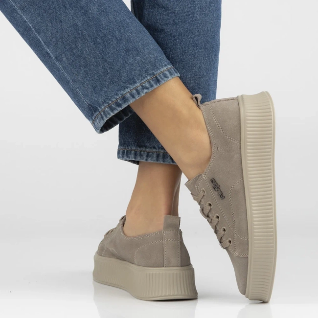 Leather sneakers Filippo DP6122/26 TP taupe