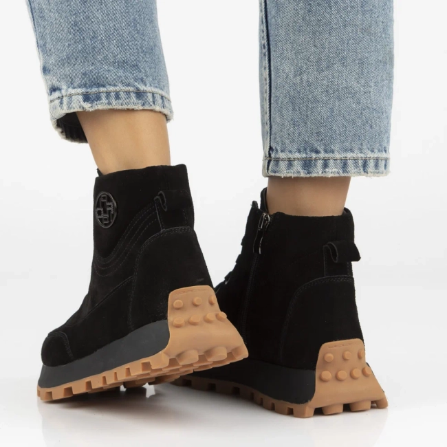 Leather ankle boots Filippo DBT7160/25 BK black