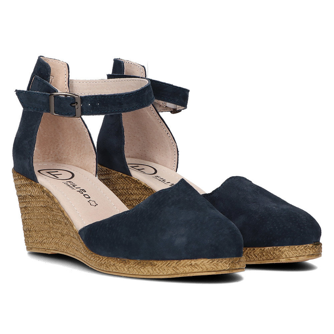 Leather sandals Filippo DS1394/22 NV navy blue
