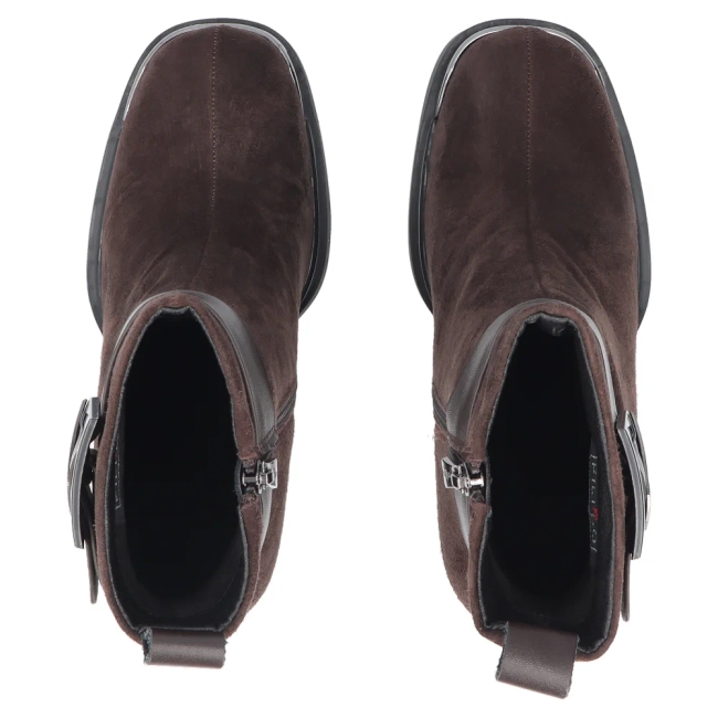 Leather heeled ankle boots Filippo DBT8014/26 BR SU brown