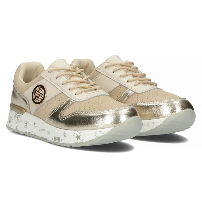 Leather Sneakers Filippo DP3542/22 BE beige