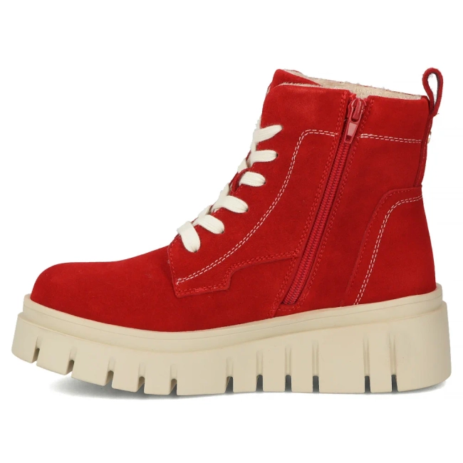 Leather ankle boots Filippo DBT7267/25 RD red