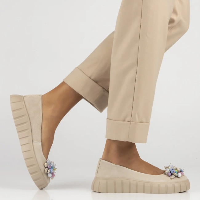 Leather shoes Filippo DP6996/25 BE beige