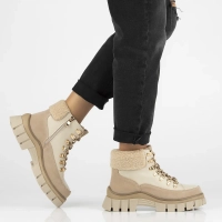 Leather ankle boots DBT6471/24 BE beige