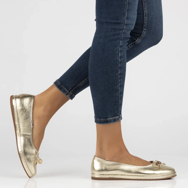 Leather ballerinas Filippo DP6856/25 GO gold