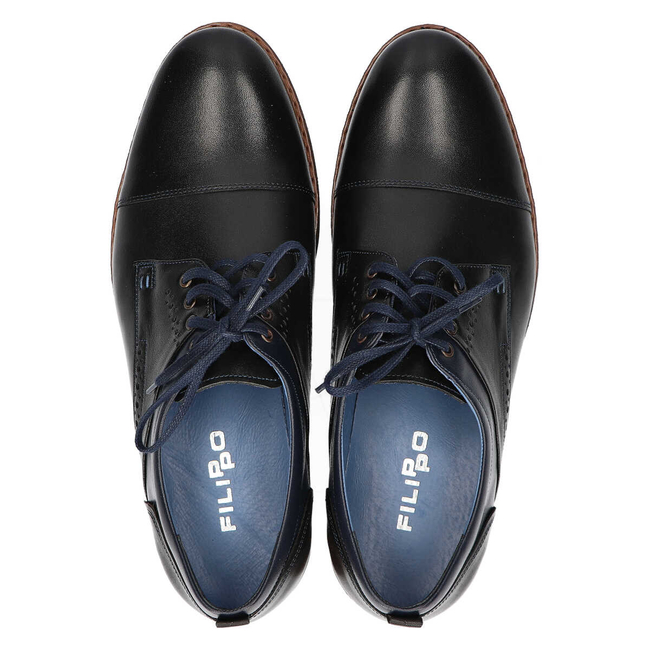Półbuty Filippo 1731 Czarny-D4