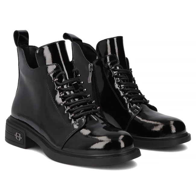 Leather ankle boots Filippo DBT6318/25 BK black