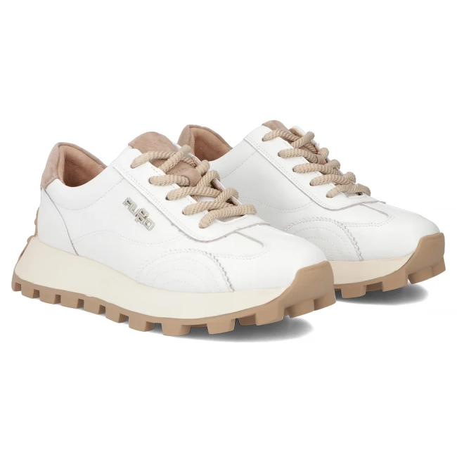 Leather sneakers Filippo DP7498/26 WH white