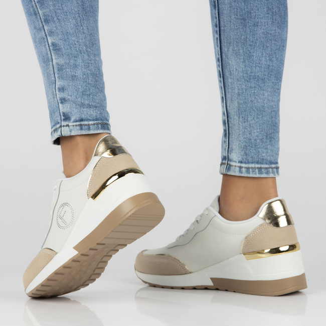 Leather sneakers Filippo DP4660/23 WH BE white