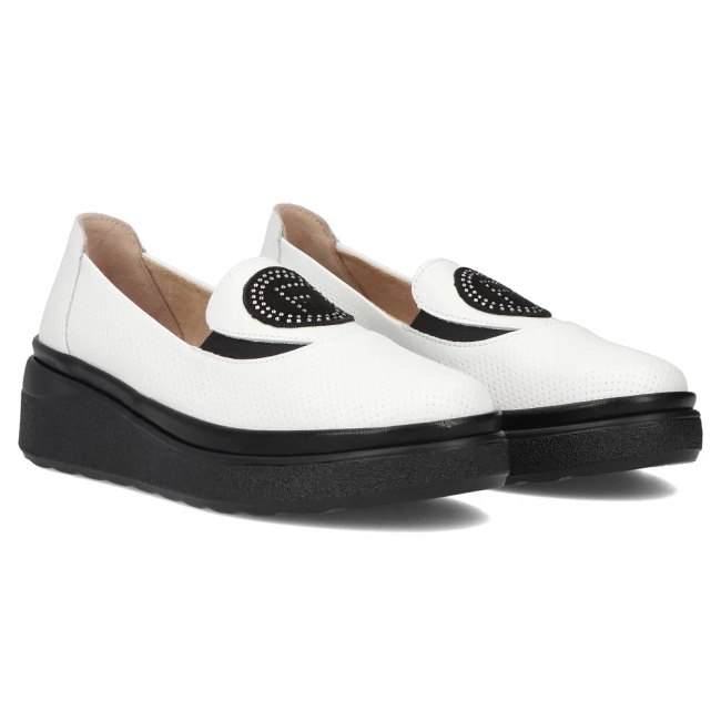 Leather shoes Filippo DP6801/25 WH white