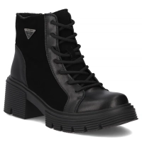 Leather ankle boots Filippo DBT6495/25 BK black