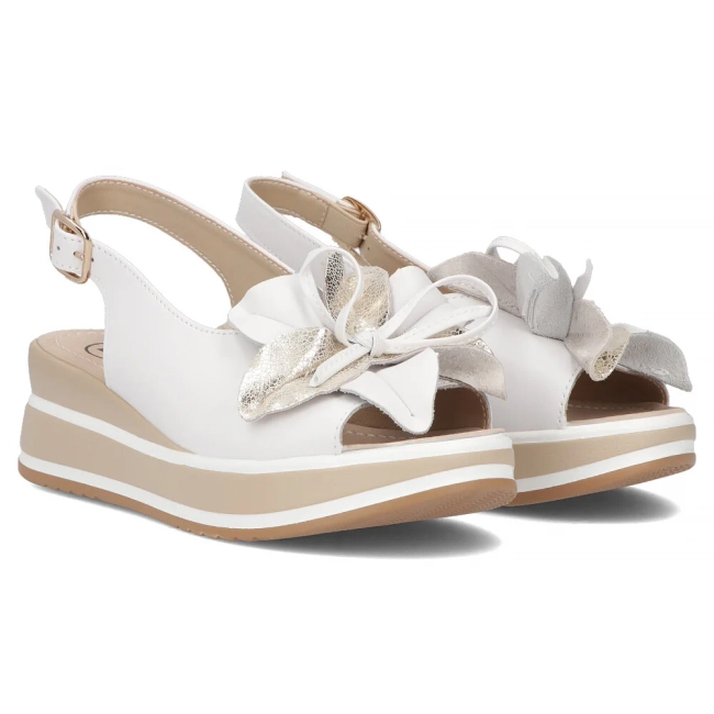 Leather sandals Filippo DS7045/25 WH white