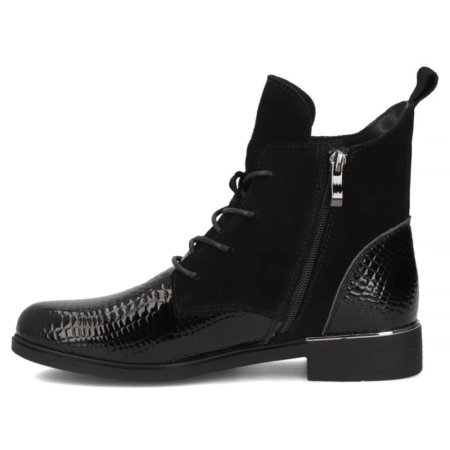 Leather ankle boots Filippo DBT4749/25 BK CR black