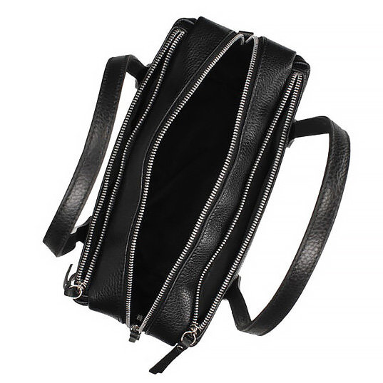 Handbag Toscanio Leather Messenger Bag E22 black