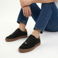 Skórzane sneakersy Filippo MP8273/26 BK czarne