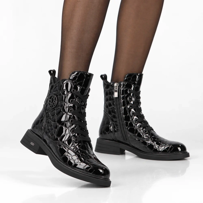 Leather ankle boots Filippo DBT7965/26 BK CR black