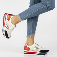 Skórzane Sneakersy Filippo DP1414/21 WH białe