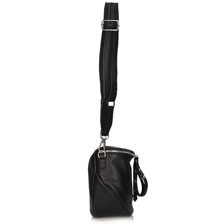 Handbag Toscanio Leather Messenger Bag B67 black