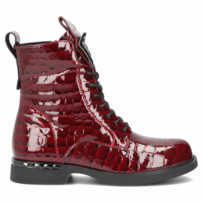 Leather ankle boots Filippo DBT8038/26 BG burgundy