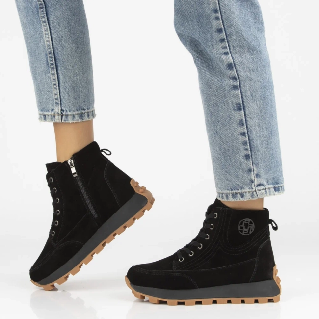 Leather ankle boots Filippo DBT7160/25 BK black