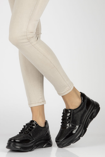 Skórzane Sneakersy Filippo DP2138/23 BK D czarne