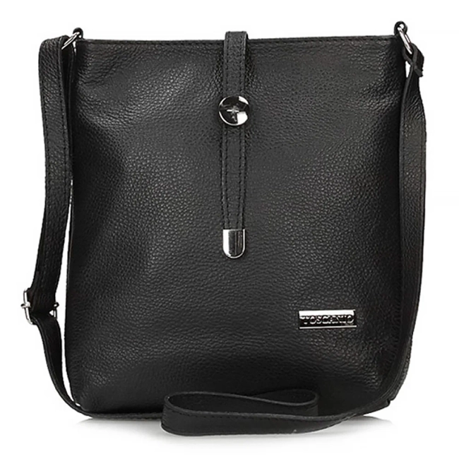 Handbag Toscanio Leather Messenger Bag A88 black