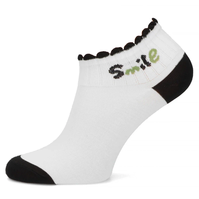 Skarpety damskie 2512-1 smile białe