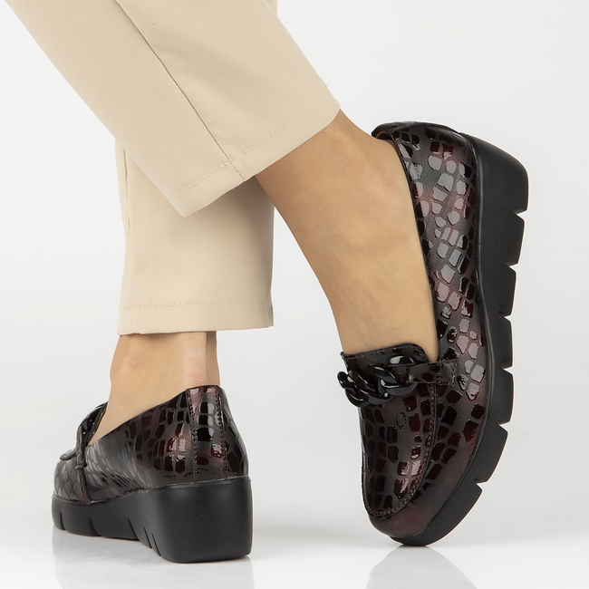 Leather shoes DP4128/23 BG burgundy