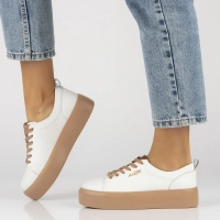 Leather shoes Filippo DP6117/24 WH BE white-beige