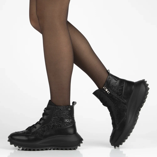 Leather ankle boots Filippo DBT7138/25 BK black