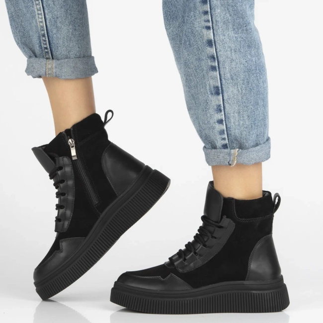 Leather ankle boots Filippo DBT7270/25 BK black