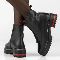 Leather ankle boots Filippo DBT8127/26 BK black