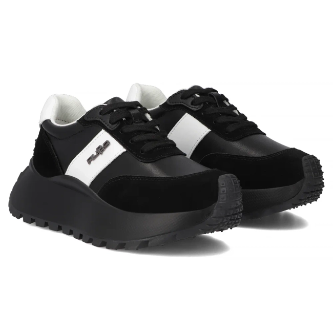 Leather sneakers Filippo DP6785/25 BK BK black