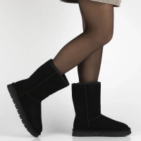 Leather snow boots Filippo DBT7333/25 BK black