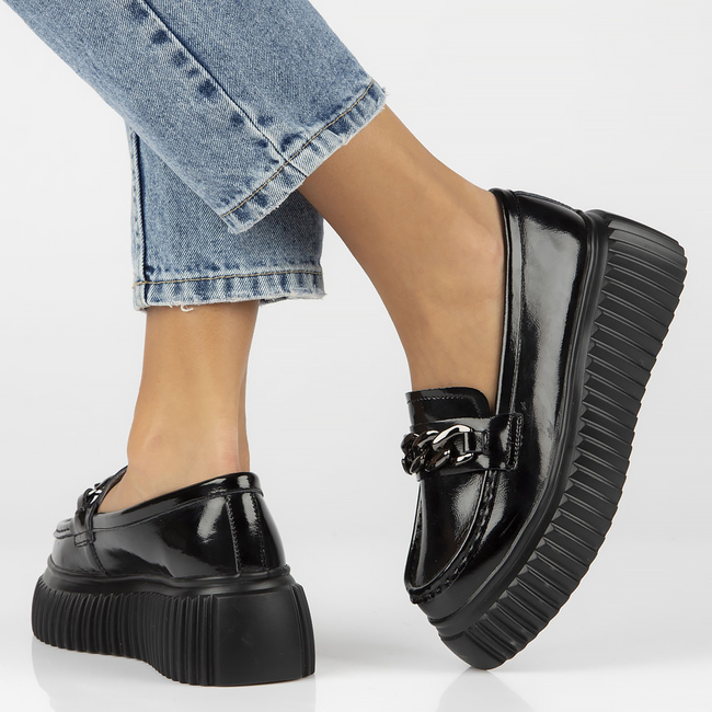 Leather shoes Filippo DP4450/23 BK L black