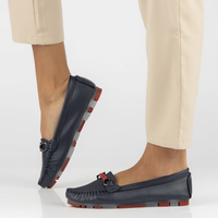 Leather loafers Filippo DP3613/23 NV RD navy