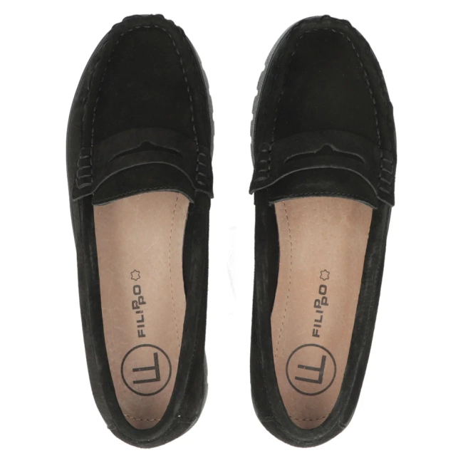 Leather loafers Filippo DP6045/24 BK black