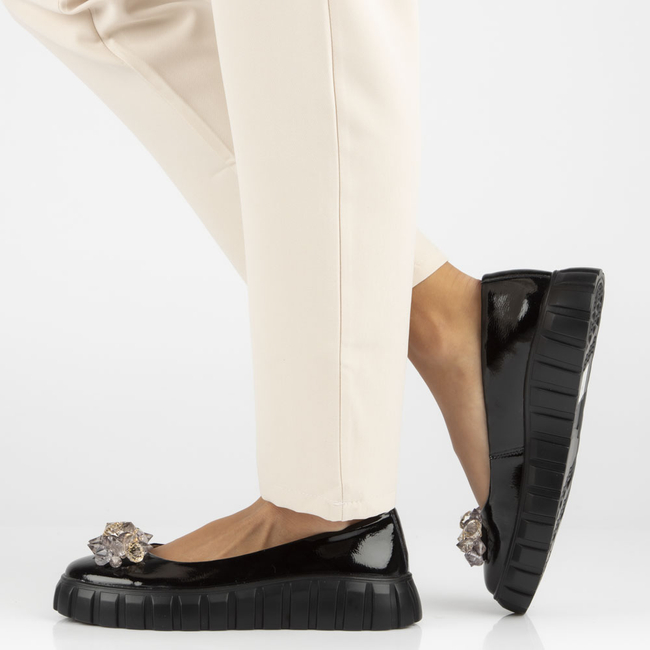 Leather shoes Filippo DP4682/23 BK black