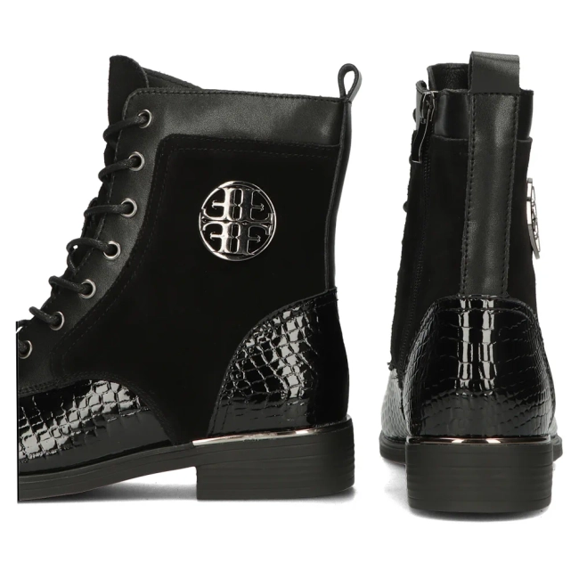 Leather ankle boots Filippo DBT4917/23 BK CR black