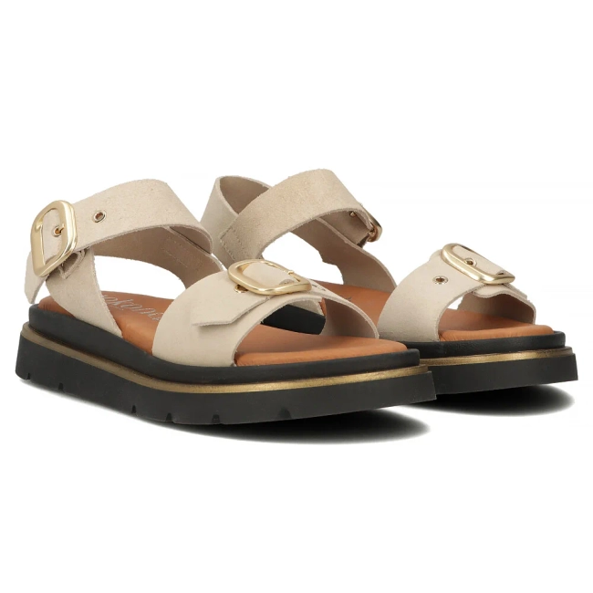Leather sandals Yokono YAMBRE-251 SERRAJE CRUDO beige