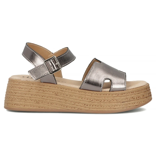 Leather sandals Filippo DS7024/25 GN gun metal