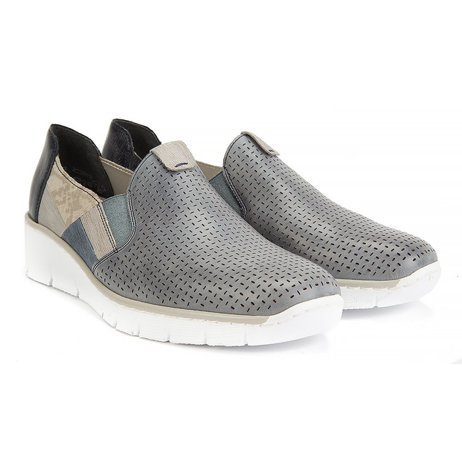 Shoes Rieker 53757-12 blue combination