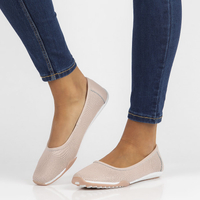 Skórzane baleriny Filippo DP3681/22 PI różowe