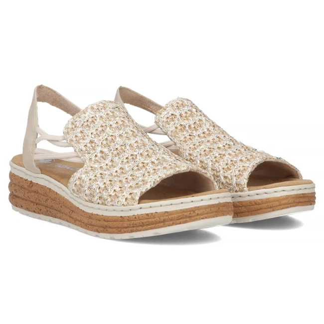 Sandals Rieker 62741-60 beige