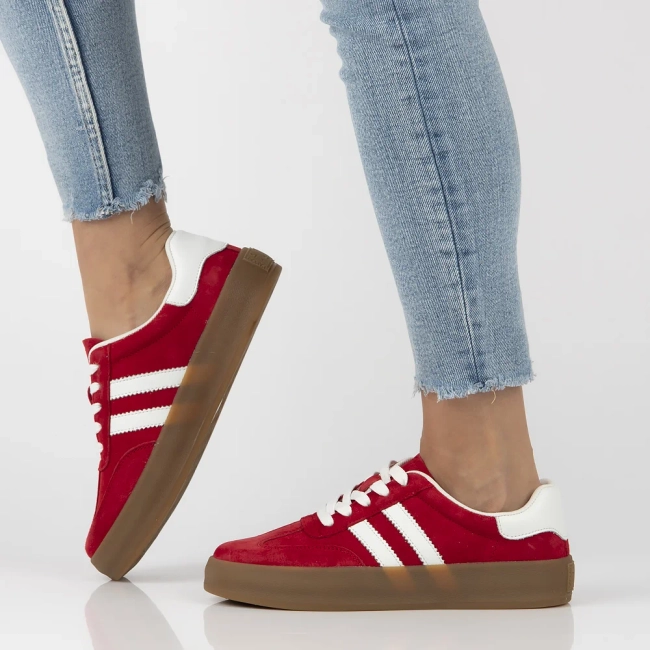 Leather sneakers Filippo DP6764/25 RD red