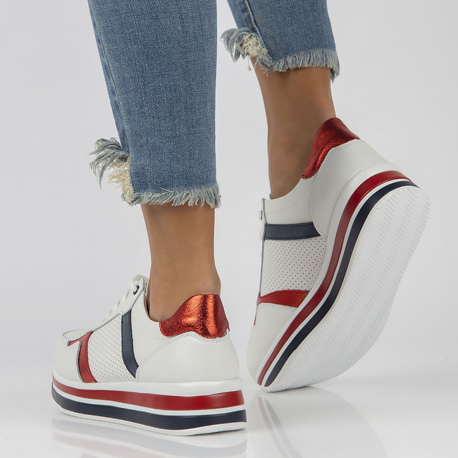 Leather sneakers Filippo DP2004/22 WH white