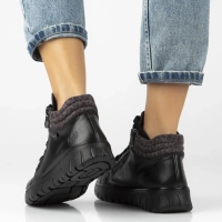 Ankle Boots Rieker leather N1305-00 Black